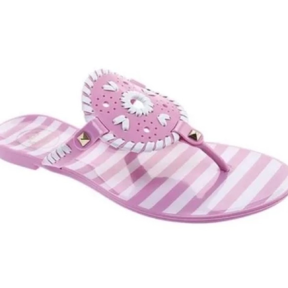 Jack Rogers Pink and White Georgica Jelly Sandals - Picture 7 of 7